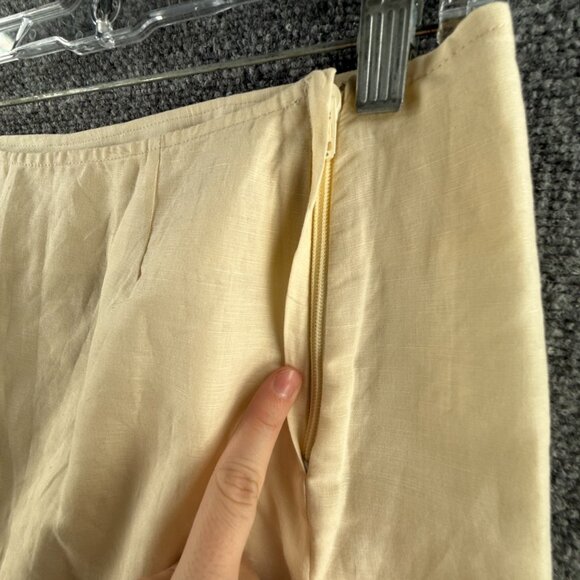 VTG KATHARINE HAMNETT London Ivory Skirt Italy Made Size 42 Cotton Woven Women - Picture 10 of 15